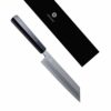 Kikusumi SILVER GHOST  7″ Kenmuki Knife -  Ebony Wa Handle Japanese G3 Steel Hongasumi