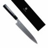 Kikusumi SILVER GHOST  9″ Gyuto Knife  Limited Edition Silver Ring -  Ebony Wa Handle Japanese G3 Steel Hongasumi