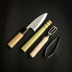 Kikusumi Black Ceramic Collection 7 Piece Chef Knife Gift Set