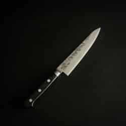 BLACK SHADOW Petty Knife - Nashiji G3 Japanese Stainless Steel + Black Riveted Handle [ 5.3"/13.5cm ]
