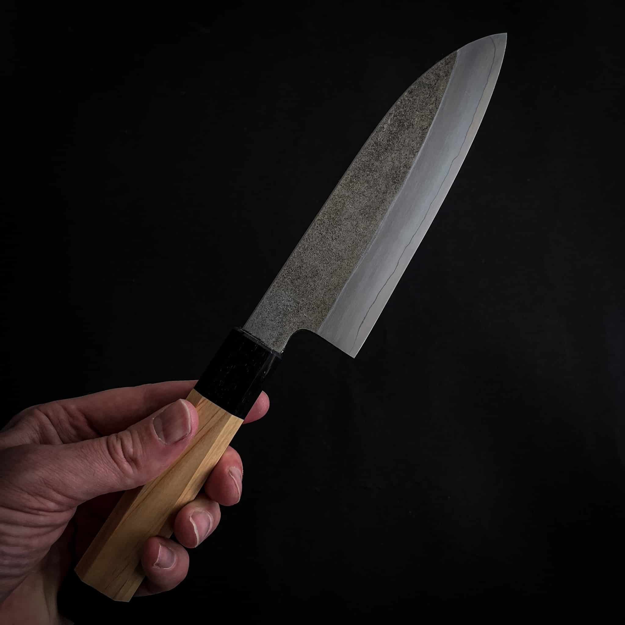 BLACK GHOST kurouchi knife Santoku