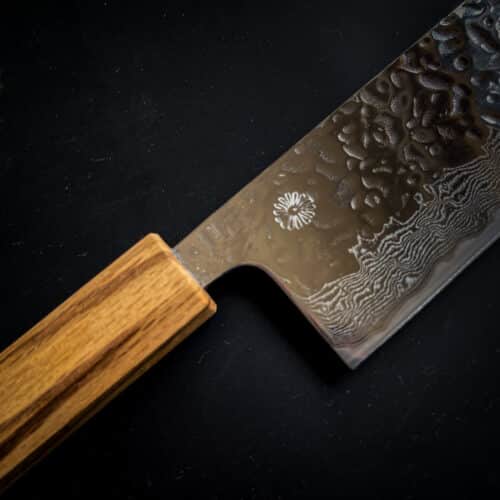 Nakiri knife Damascus knife Kashi handle Kikusumi Japanese knife