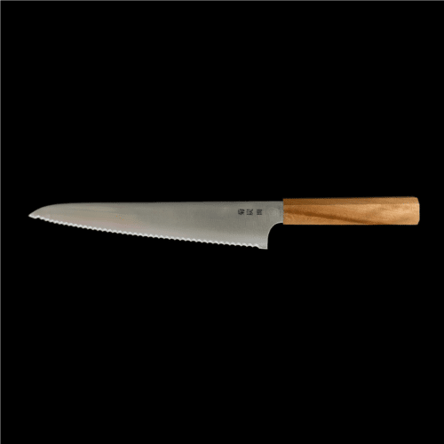 Sakura Japanese Cherry Wood Bread Knife KIKUSUMI 24 cm