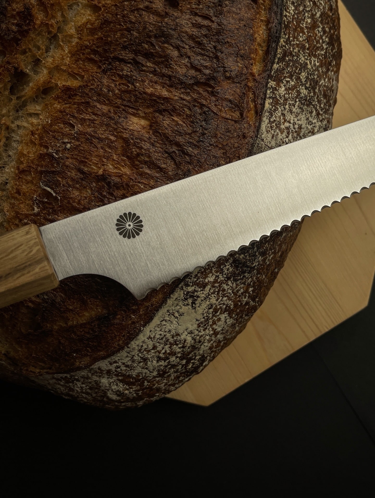 Kikusumi Japanese Bread Knife Kashi Wood Handle