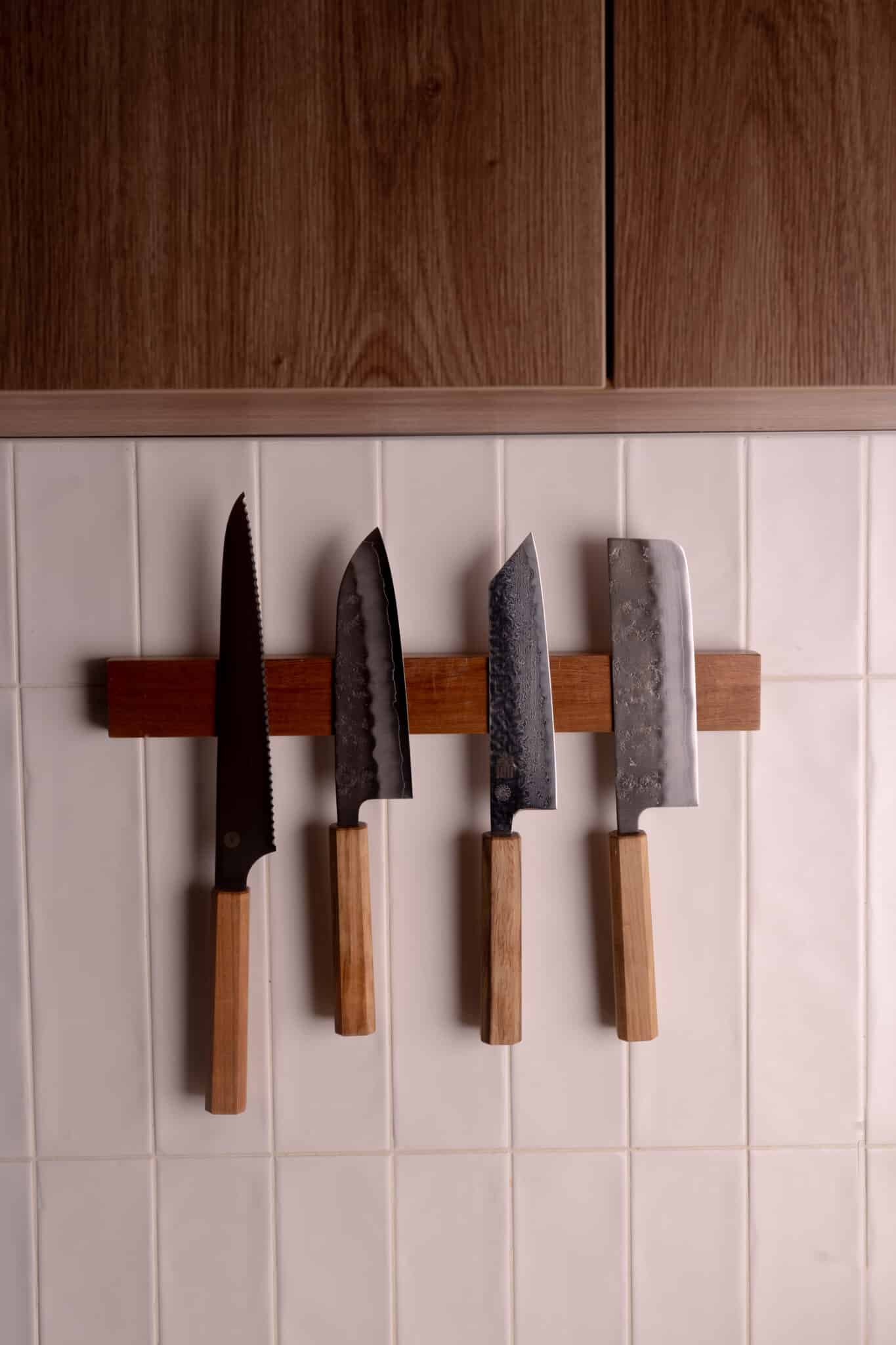 Pantry Boy x KIKUSUMI Bunka Knife for Vegetables Meat Fish Slicing - Damascus Tsuchime Kashi Oak Handle