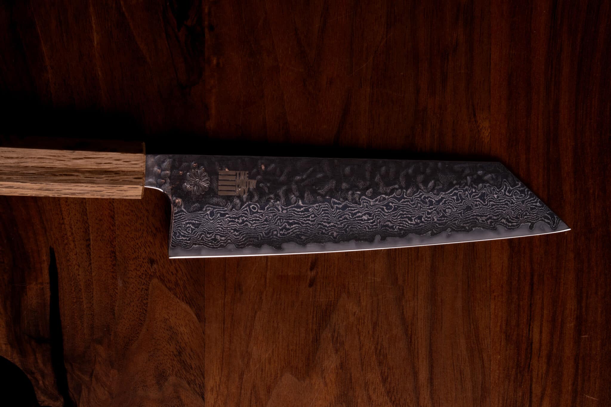 Pantry Boy x KIKUSUMI Bunka Knife for Vegetables Meat Fish Slicing - Damascus Tsuchime Kashi Oak Handle