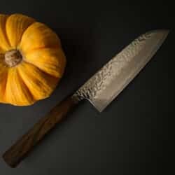 FURU Keyaki Santoku Damascus Knife